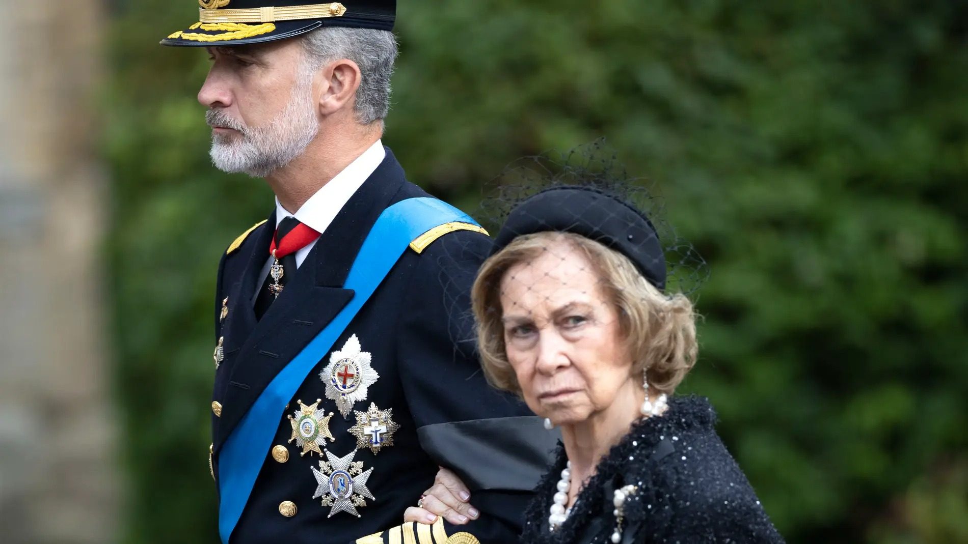 La reina Sofía con Felipe VI