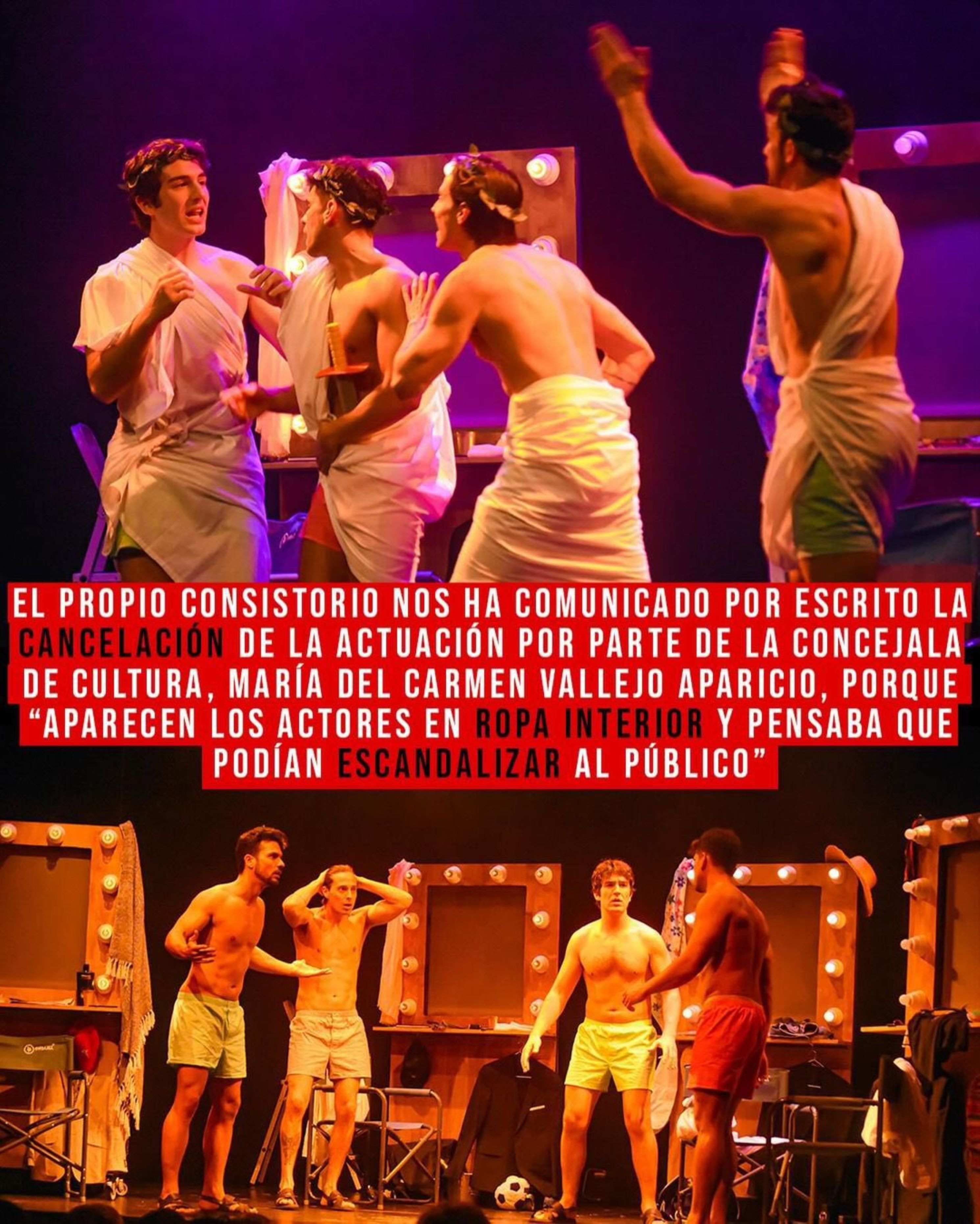 PP y Vox censuran una obra de teatro en Castilla-La Mancha porque los actores aparecen en calzoncillos