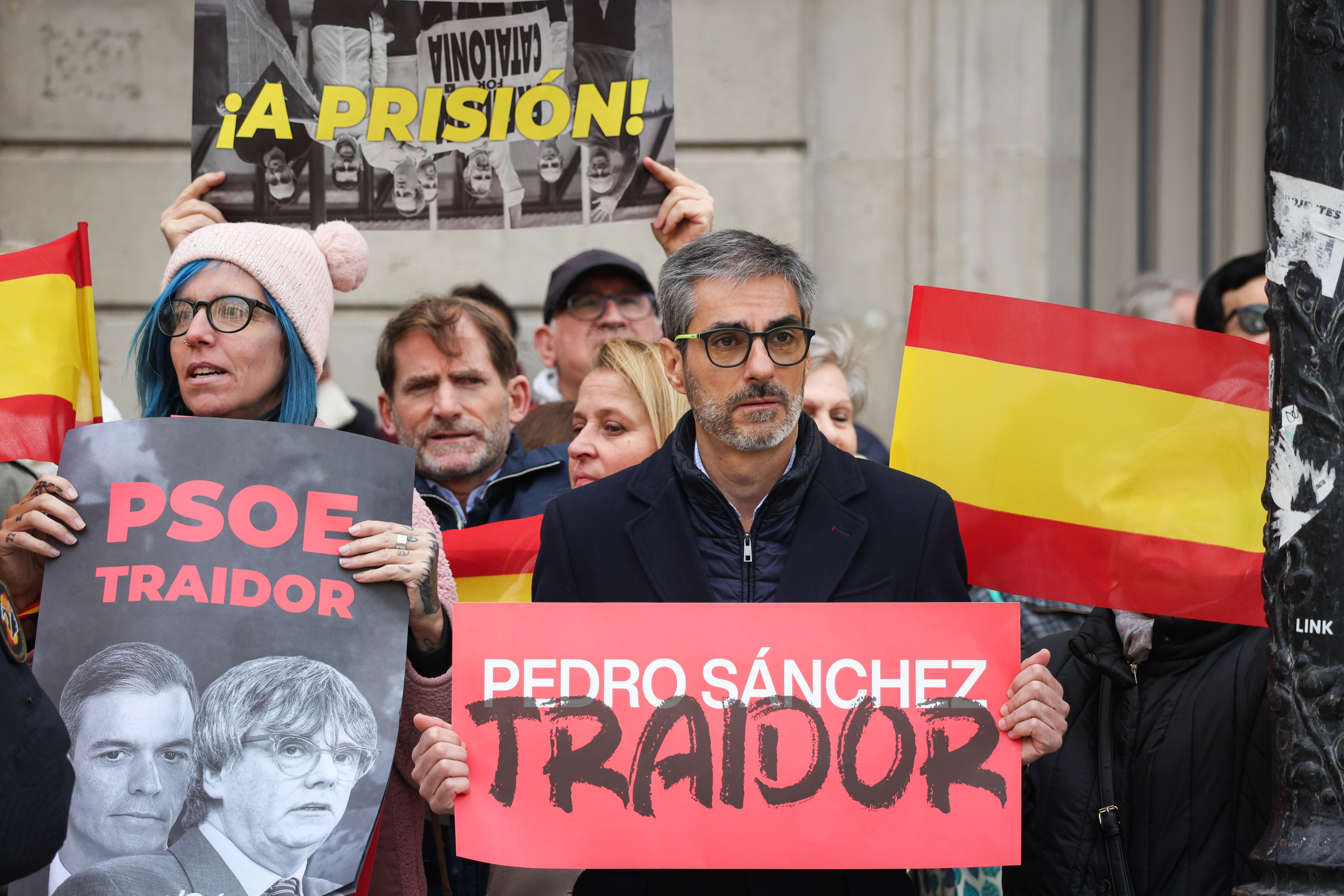 protestas por la reunión de Pere Aragones y Pedro Sánchez (3). Miquel Muñoz