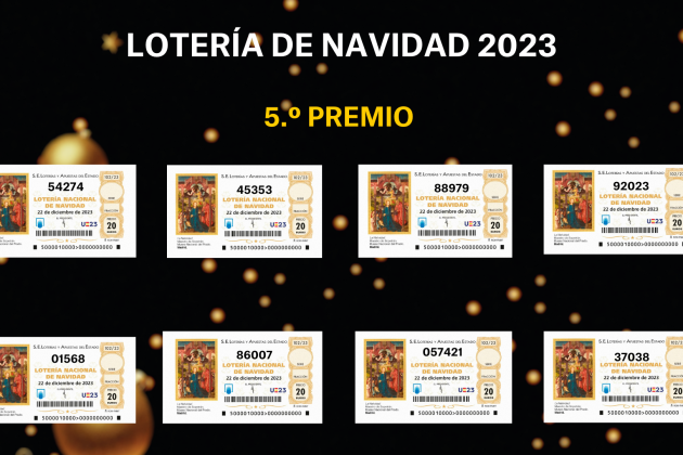 QUINTO PREMIO LOTERIA NAVIDAD CAST CARD QUINTO PREMIO LOTERIA NAVIDAD CAST CARD