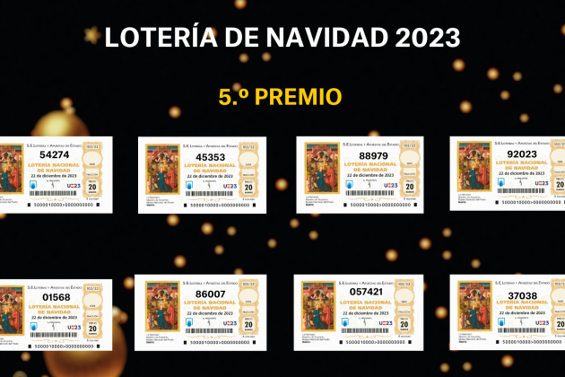 QUINTO PREMIO LOTERIA NAVIDAD CAST CARD