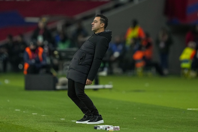 Xavi Hernández deseperado durant el Barça - Almeria / Foto: EFE Xavi Hernández deseperado durant el Barça - Almeria / Foto: EFE