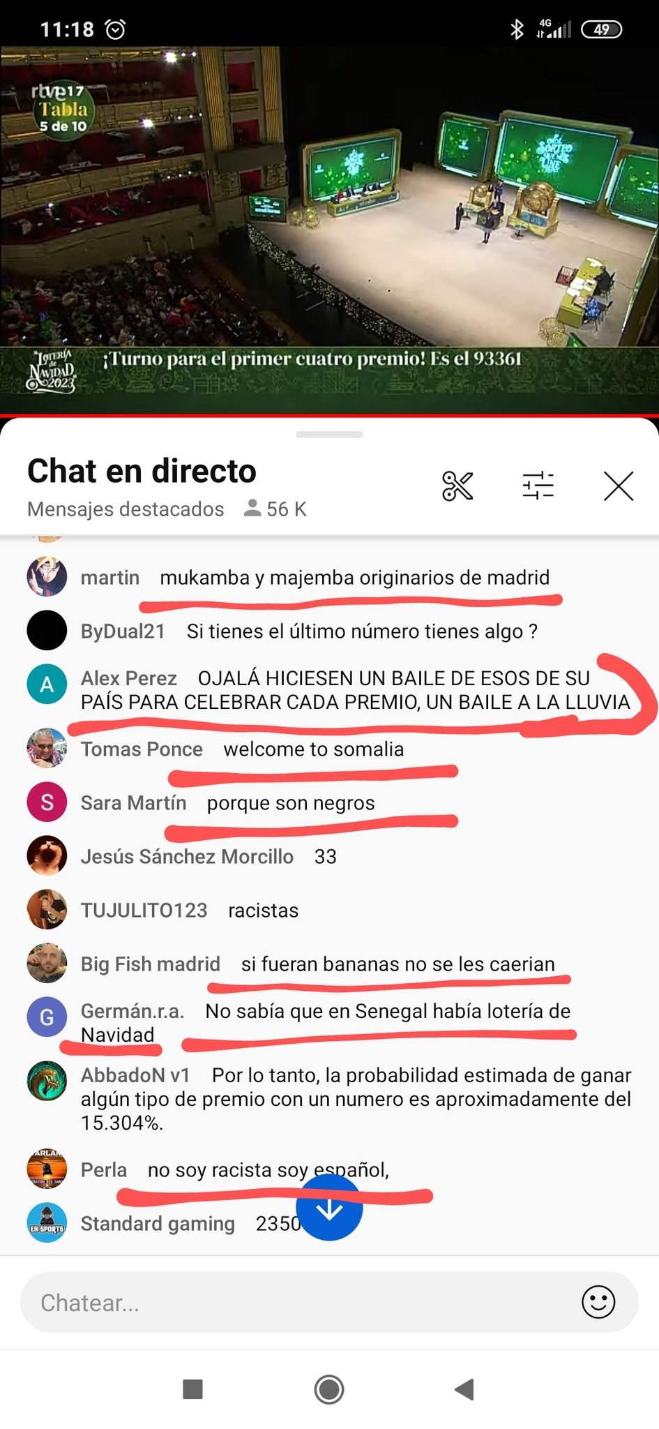 insultos racistas el gordo X insultos racistas el gordo X