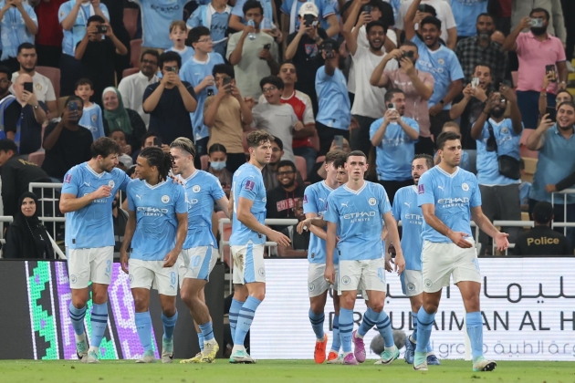 El Manchester City celebrando / Foto: EFE El Manchester City celebrando / Foto: EFE