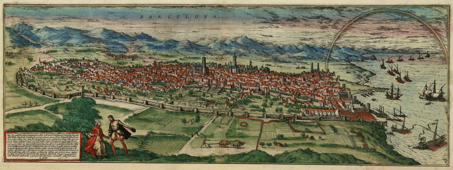 Representación de Barcelona (1572). Fuente Cartoteca de Catalunya Representación de Barcelona (1572). Fuente Cartoteca de Catalunya