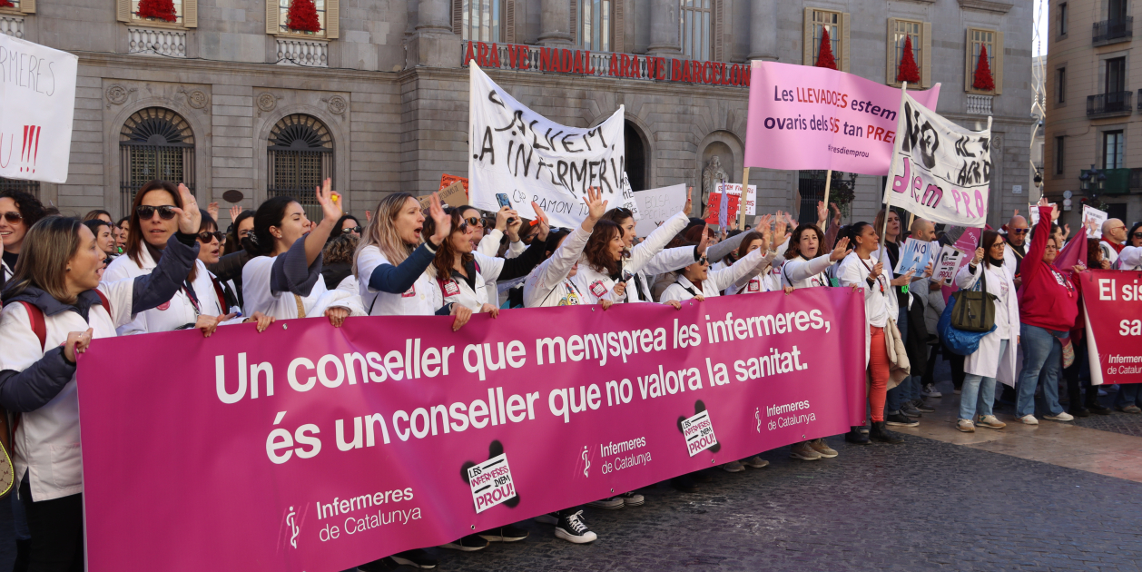 Infermeres de Catalunya accuses the Sales of “blackmailing” them and confirms that “the strike continues”
