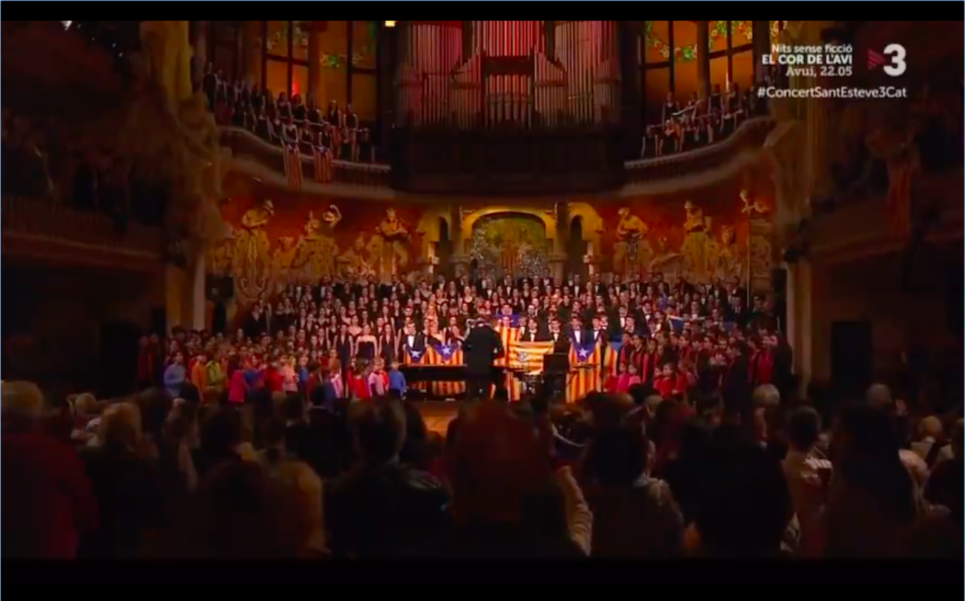 Clam per la independència al concert de Sant Esteve al Palau de la Música | VÍDEO