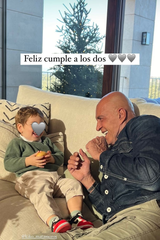 Kiko Matamoros y su nieto / Instagram 