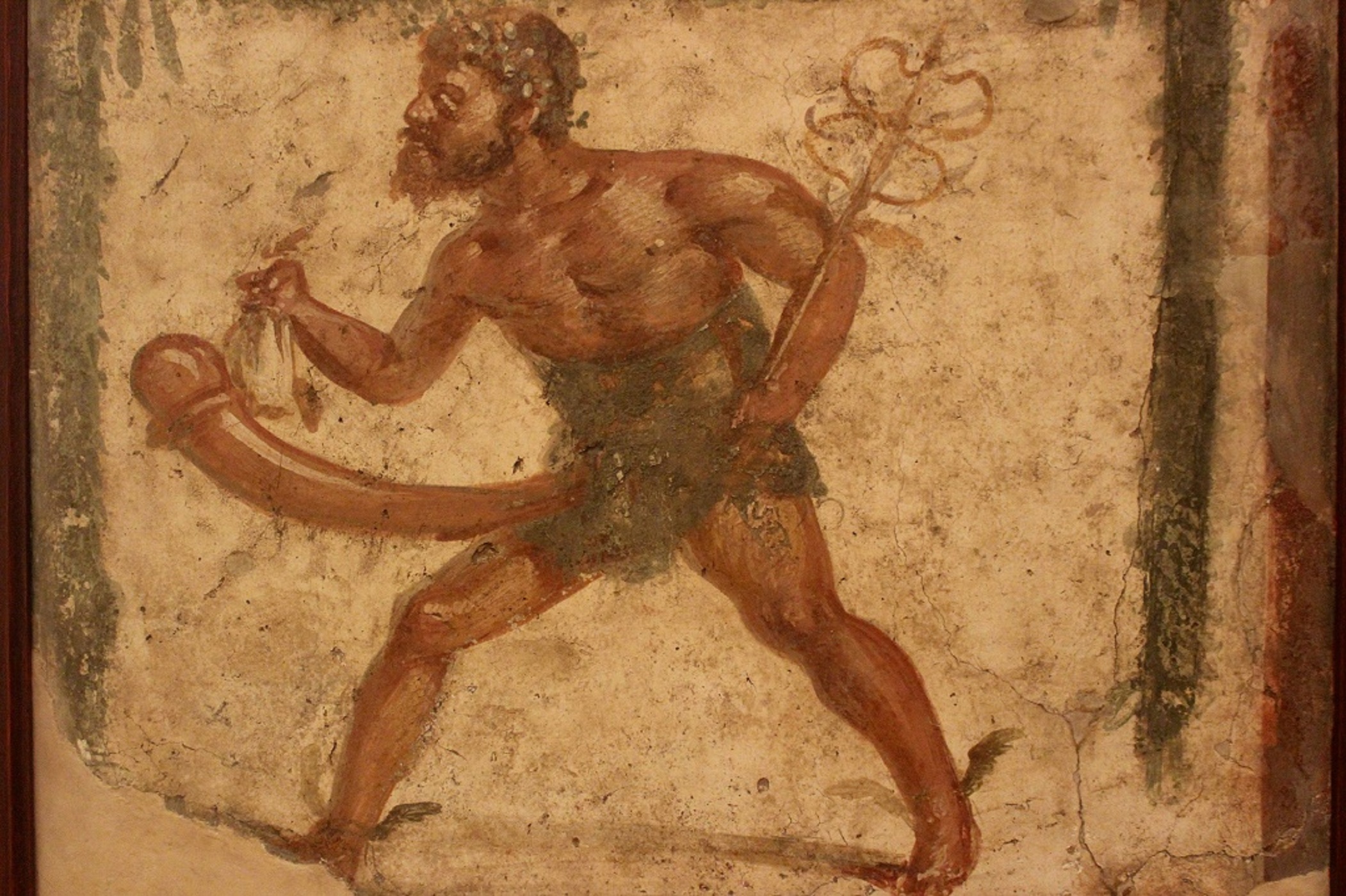 Representación antigua del diez Priapo, que sufría macrosomia genital. Fuente Museo Antiquarium de Pompeya