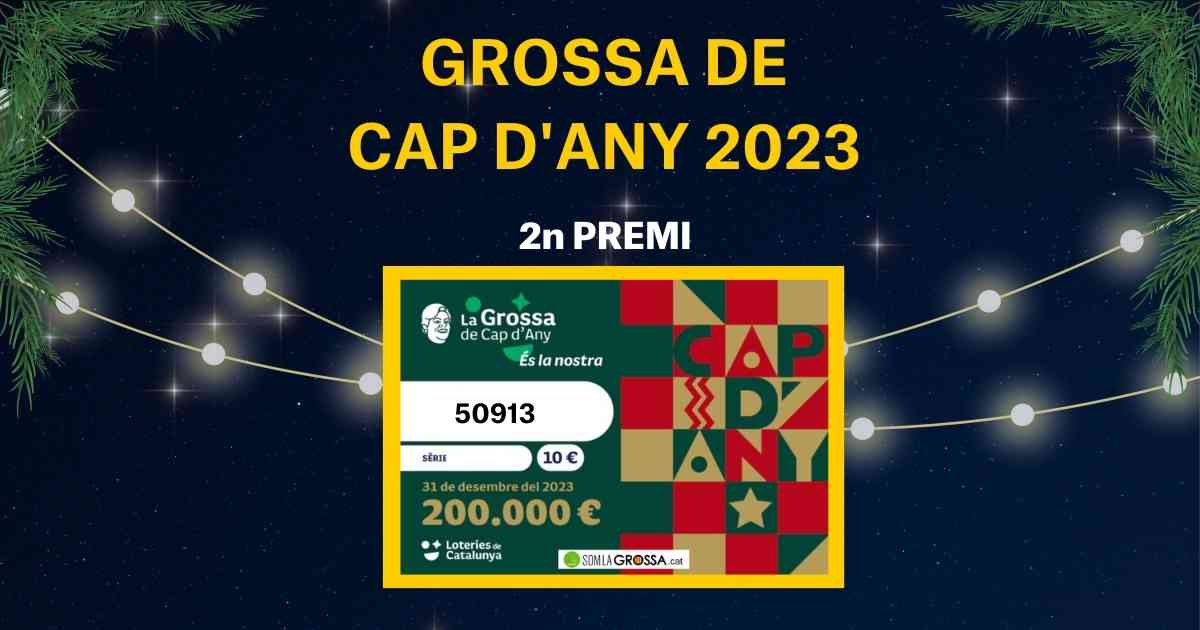 Segon premi de la Grossa de Cap d'Any 2023: 50913