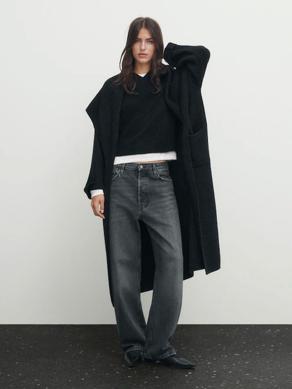 Càrdigan llarg de punto1 Càrdigan llarg de punto1