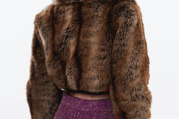 Jaqueta bomber crop cabell|pèl