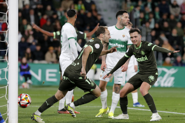 Daley Blnd gol Copa del Rey Elche Girona / Foto: EFE