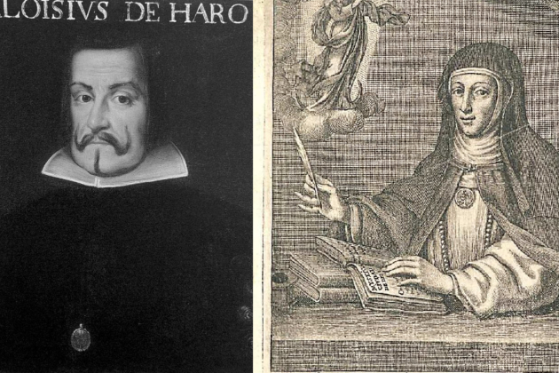 Luis de Haro y Maria de Agreda. Fuente: Galería de los Oficios y Biblioteca Nacional de España