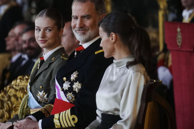 Letizia, Leonor i Felipe pasqua militar