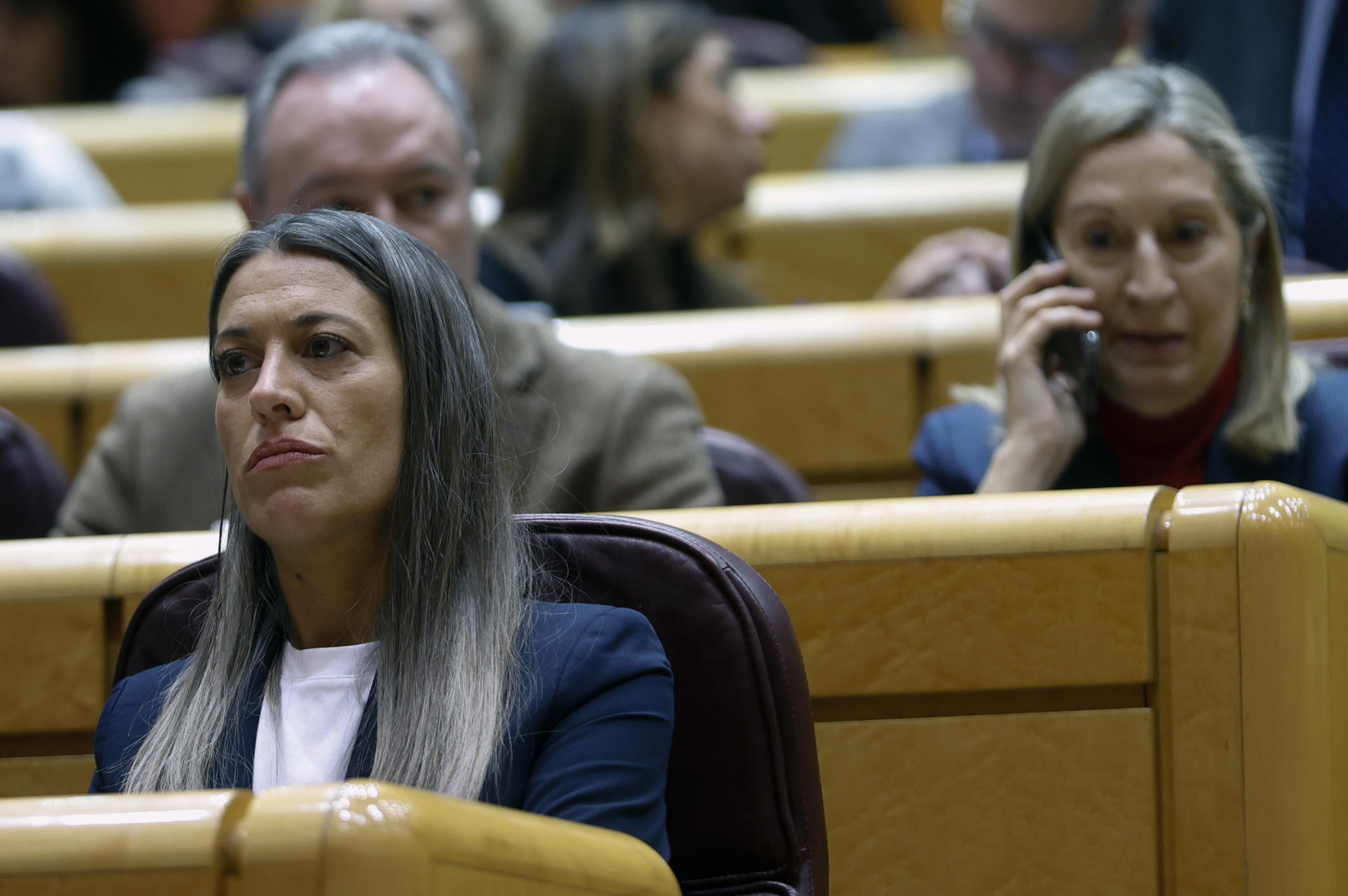 Miriam Nogueras al ple del Congrés per aprovar els decrets / EFE