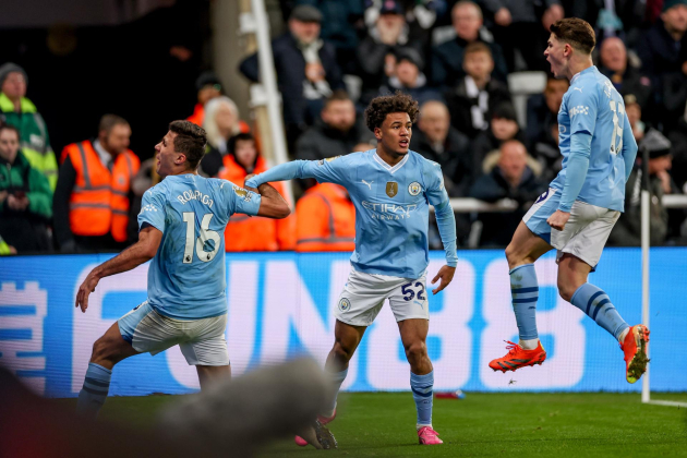 Oscar Bobb Rodri Manchester City EFE Oscar Bobb Rodri Manchester City EFE