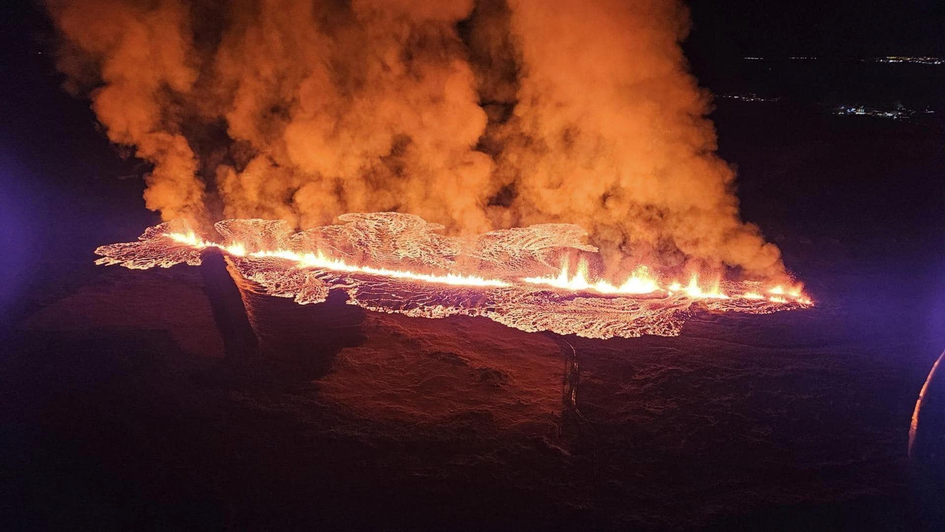 Nueva erupción volcánica en el suroeste de Islandia: Grindavík vuelve a ser evacuada