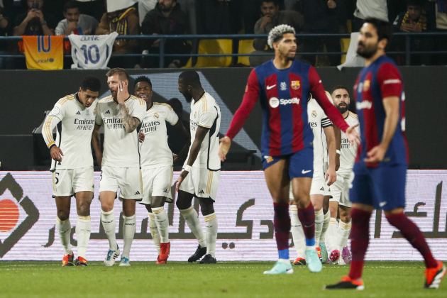 Celebració gol Reial Madrid Barça / Foto: EFE