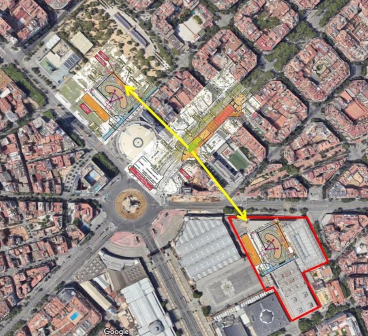 Los vecinos presentan una alternativa a la devastación del parque Joan Miró por las obras de FGC