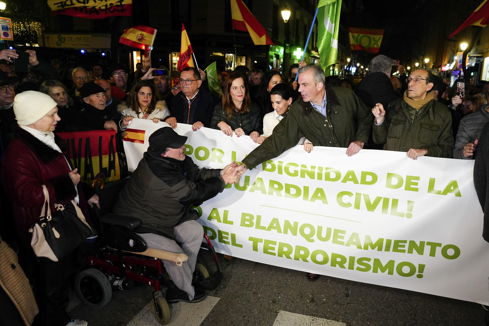 Manifestación de Vox en Madrid contra la obra de teatro 'Altsasu' con cánticos contra Ayuso