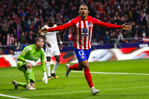 Samuele Lino celebra su gol con Atlético de Madrid contra el Real Madrid / Foto: EFE Samuele Lino celebra su gol con Atlético de Madrid contra el Real Madrid / Foto: EFE