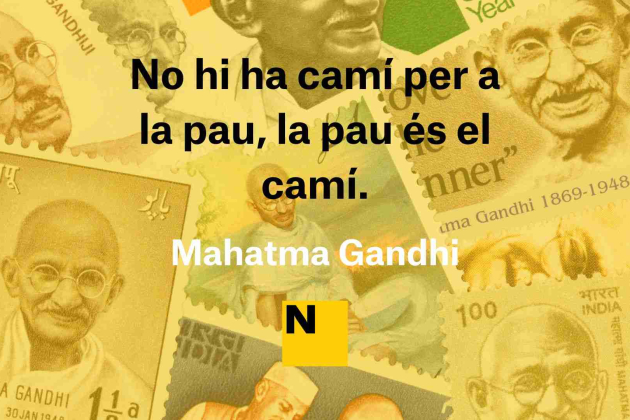 frases de Gandhi sobre la pau