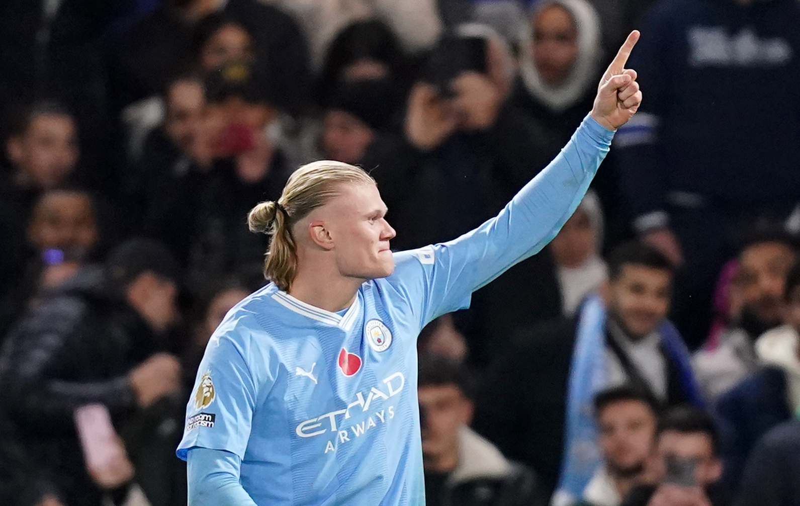 Erling Haaland celebrando un gol con el Manchester City / Foto: Europa Press