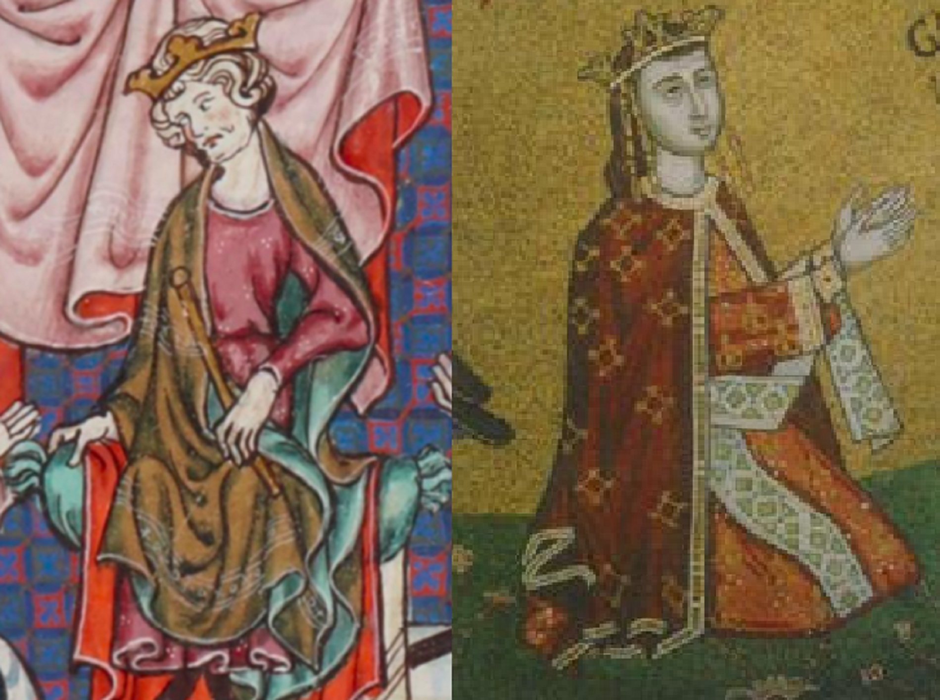 Jaime II y Frederic I. Font Bibliothèque Nationale de France y Catedral de Mesina