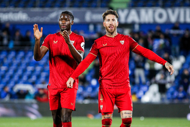 Sergio Ramos y Aguame tras un partido del Sevilla / Foto: Europa Press