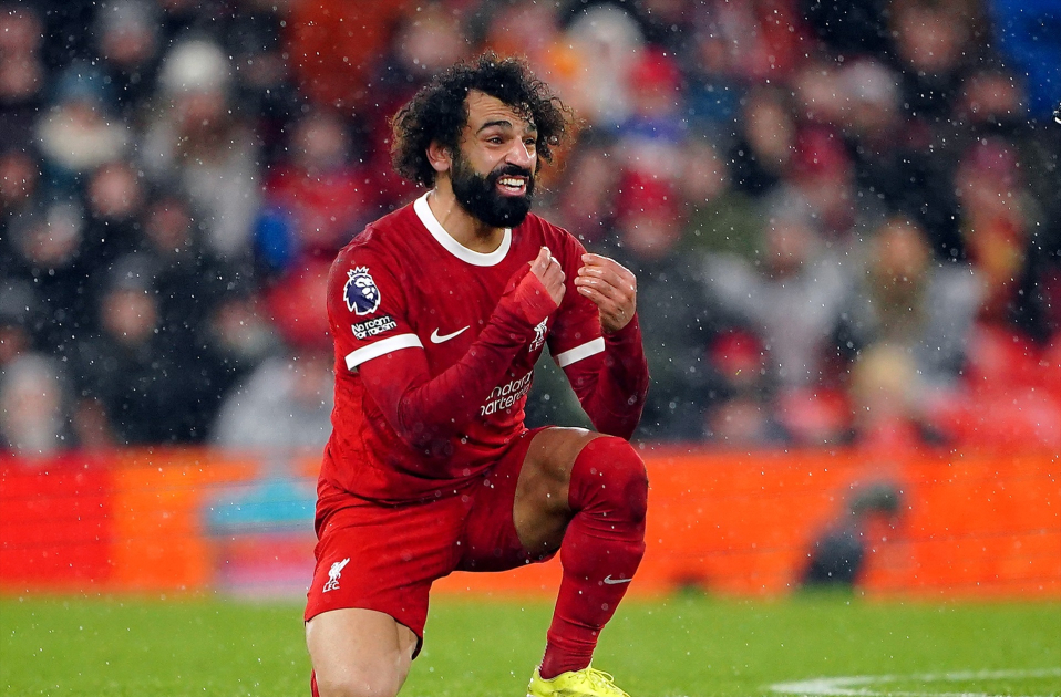 Mohamed Salah, lamentándose durante un partido del Liverpool / Foto: Europa Press