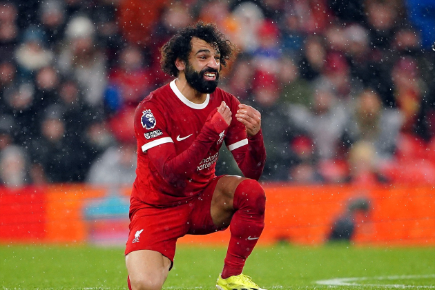 Mohamed Salah, lamentándose durante un partido del Liverpool / Foto: Europa Press