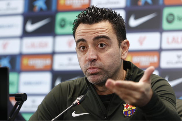 Xavi Hernández en roda de premsa Barça / Foto: EFE
