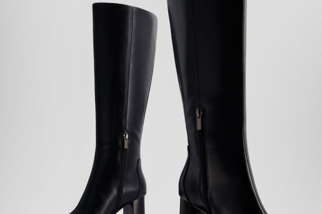 Botas tacón ancho con cremallera Botas tacón ancho con cremallera