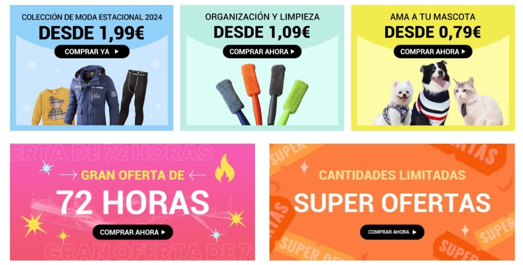 Ofertas y promociones en la página web Temu Ofertas y promociones en la página web Temu