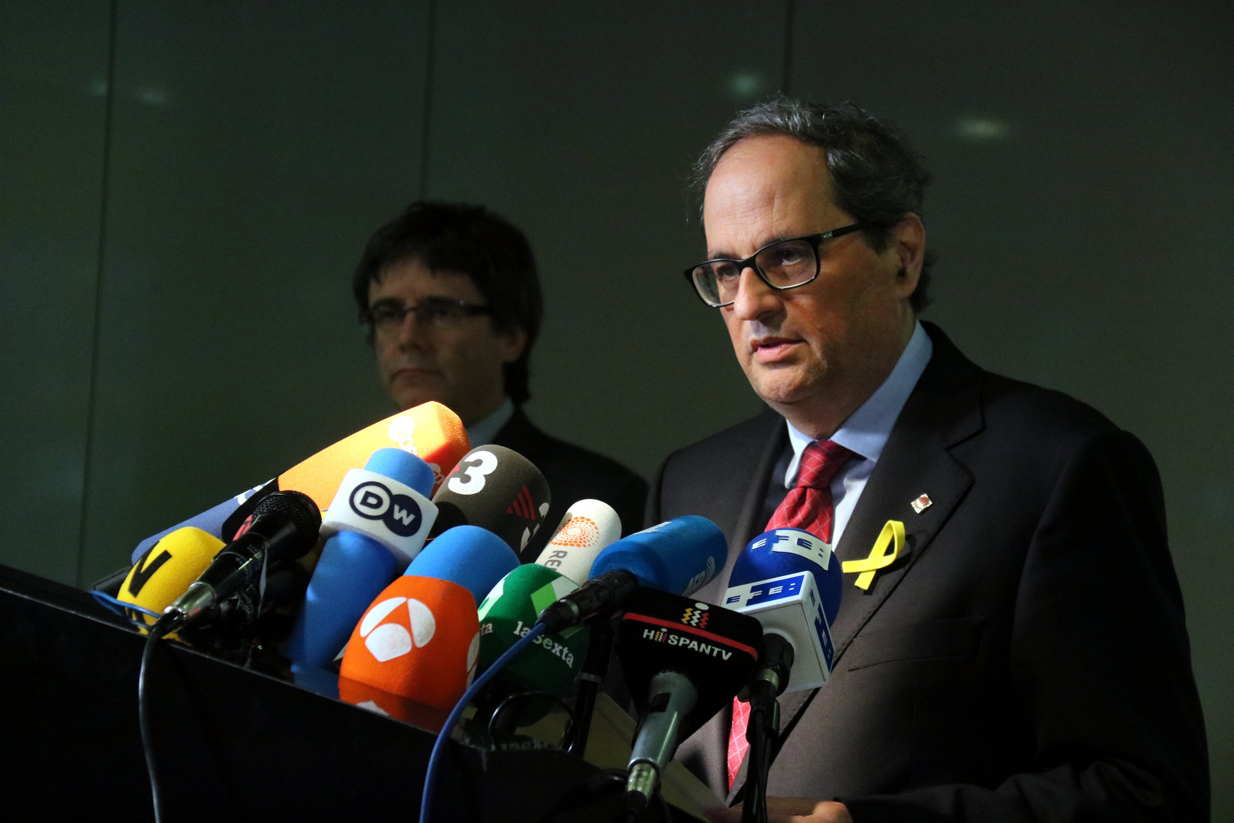 Quim Torra prendrà possessió del càrrec aquest dijous