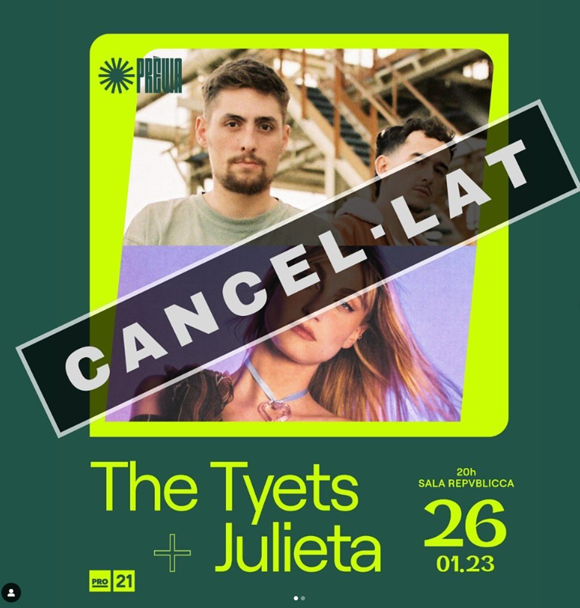 Polémica en el País Valencià por la suspensión de un concierto de Julieta y The Tyets a última hora