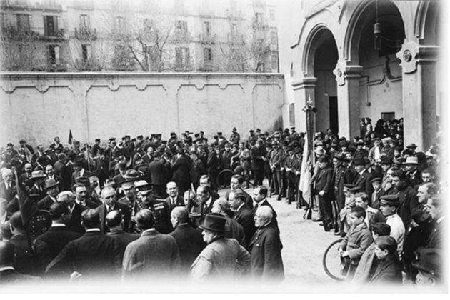 Primo de Rivera, capitán general de Catalunya antes del golpe de estado, en Barcelona. Fuente Museo de Historia de Barcelona