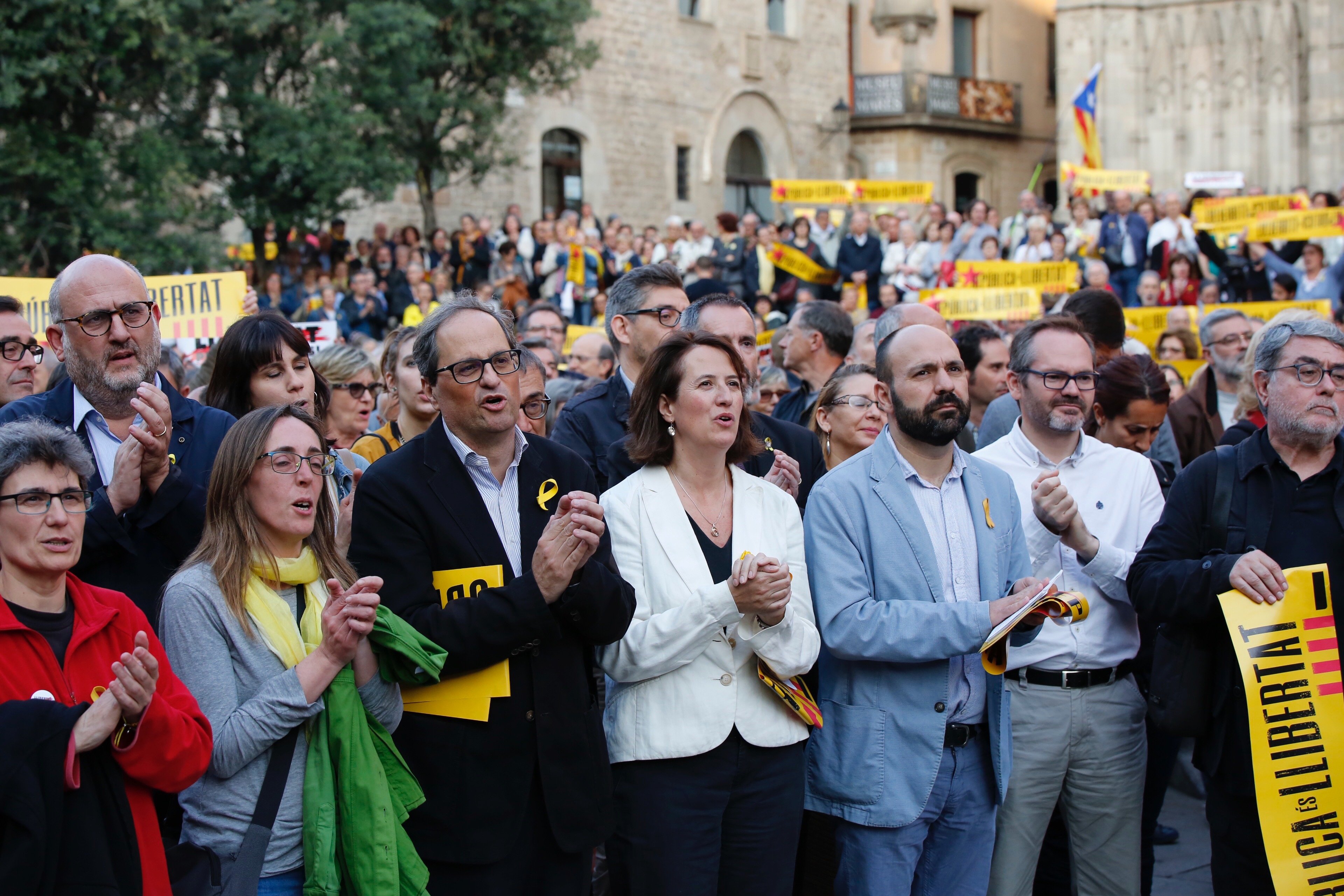 Quim Torra heads protest for seven-month anniversary of Jordis' imprisonment