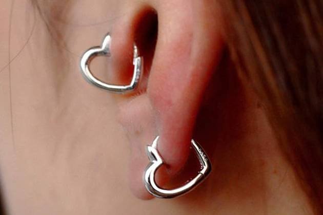 Pendientes en forma de corazón 