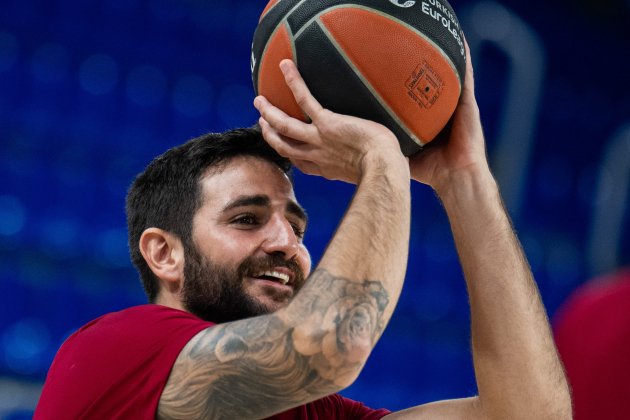 Ricky Rubio entreno Palau / Foto: @FCBbasket Ricky Rubio entreno Palau / Foto: @FCBbasket