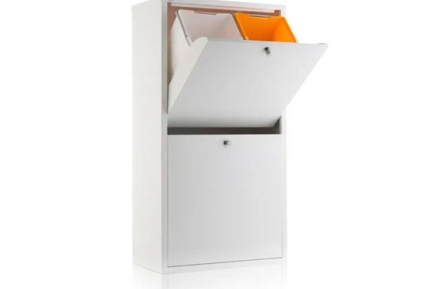 Cubell d'escombraries i reciclatge blanc EMI de la marca SENYOR HIERRO Cubell d'escombraries i reciclatge blanc EMI de la marca SENYOR HIERRO