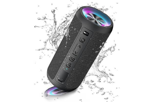 Ortizan Altavoz Bluetooth Potente Portatil X10P Negro con Luz LED