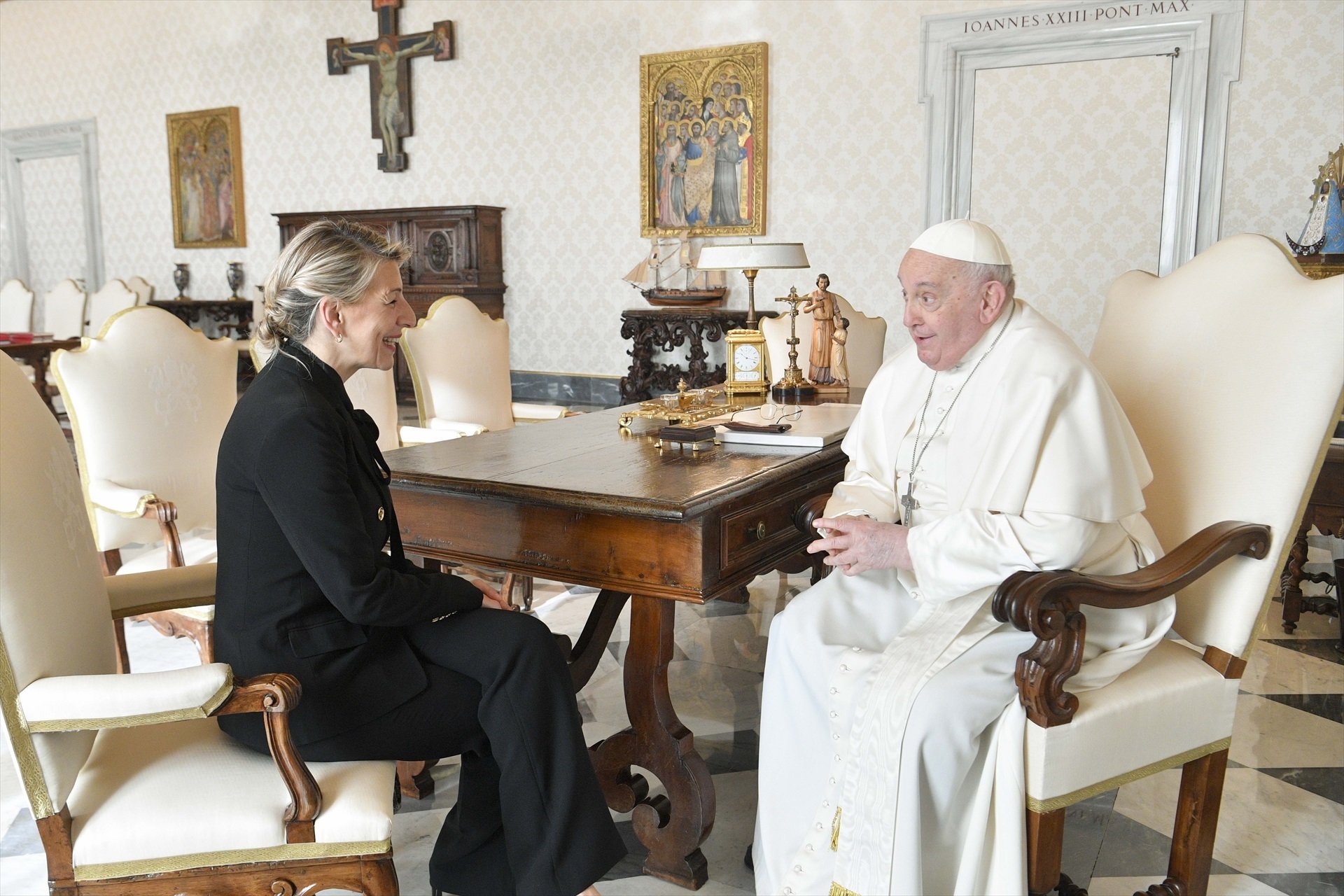El Papa Francesc, a Yolanda Díaz: "Continúe adelante y no afloje"