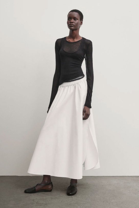 Faldilla|Falda midi amb volum Faldilla|Falda midi amb volum