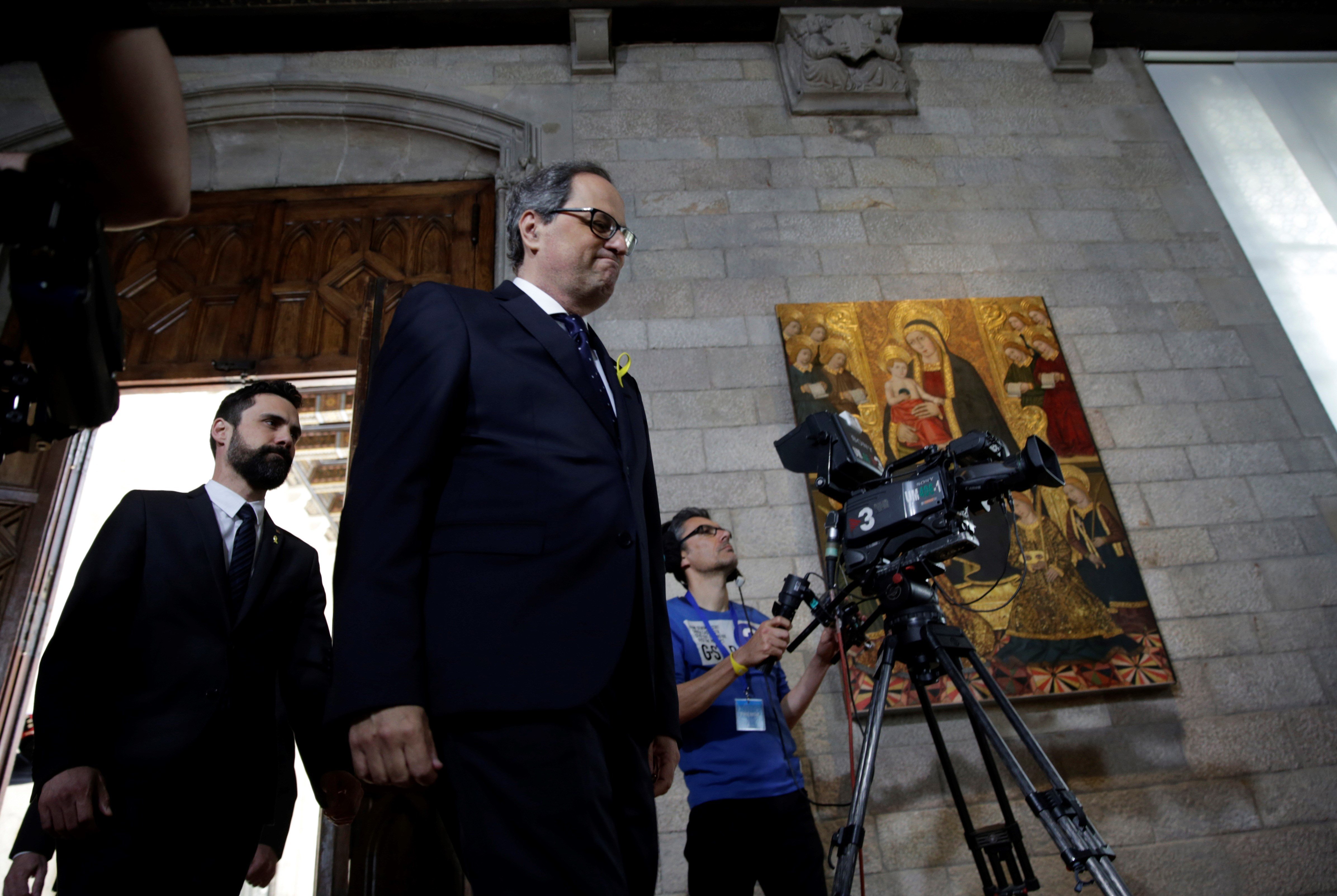 Torra ofreció al Estado que enviara a un representante de "perfil secundario" a la toma de posesión