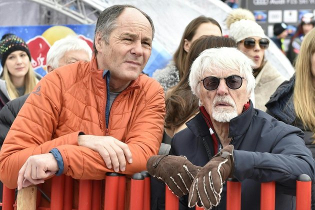 Gerhard Berger junto a Bernie Ecclestone / Foto: Europa Press