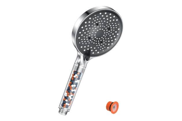 Cabezal de ducha de flujo potente con cuentas, filtro YEAUPE PRO de 130 mm, cabezal de ducha que aumenta la presión con 6 modos de baño, cabezal de ducha grande para baja presión de agua, agua dura Cabezal de ducha de flujo potente con cuentas, filtro YEAUPE PRO de 130 mm, cabezal de ducha que aumenta la presión con 6 modos de baño, cabezal de ducha grande para baja presión de agua, agua dura