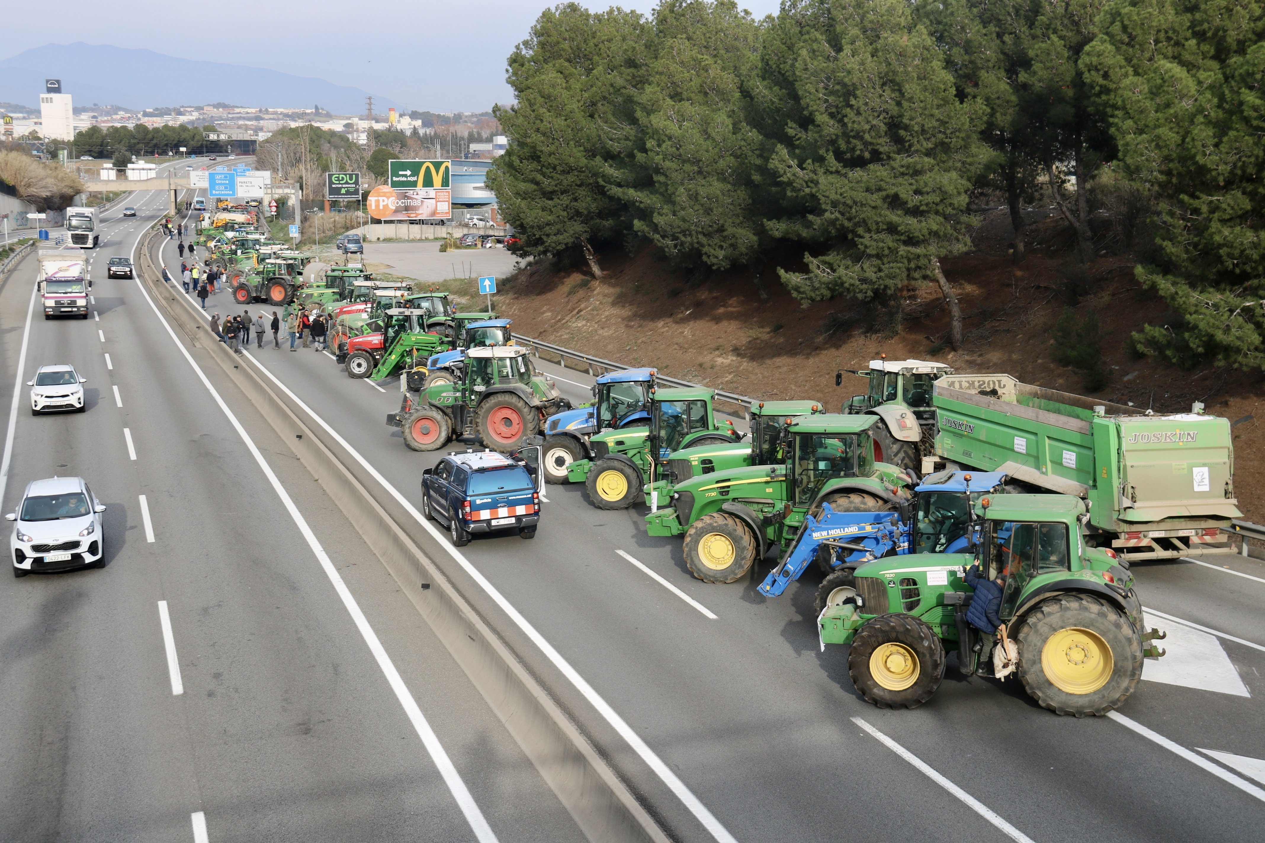 Colapsar Barcelona: el objetivo de los agricultores para este miércoles