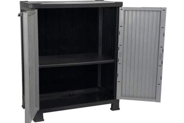 Armario de Resina Exterior Bajo con 1 Balda Thinia Home1 Armario de Resina Exterior Bajo con 1 Balda Thinia Home1